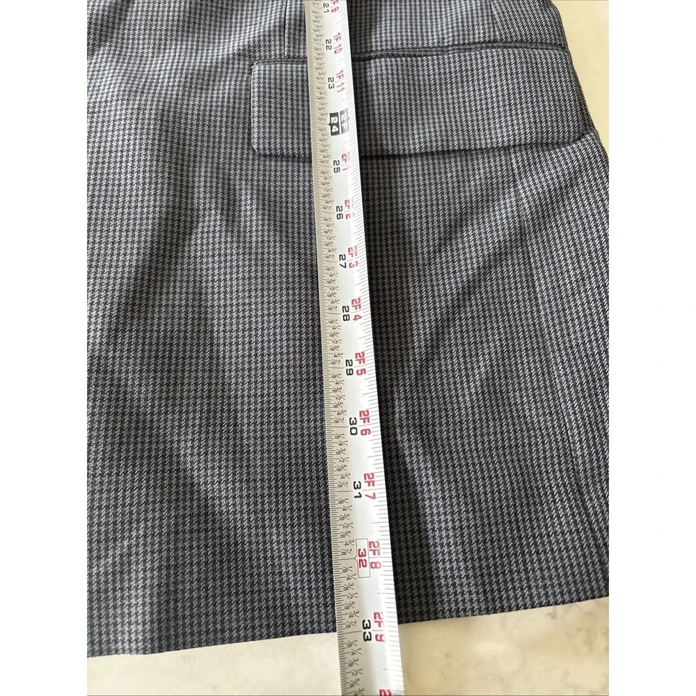 Nautica Mens Gray Houndstooth Wool Blazer Suit Jacket 43R Sport‎ Coat 3 Button